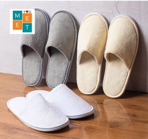 Plush Indoor Travel Slipper Hotel Home Women Men Anti Slip Shoes Soft Warm Cotton Silent Slippers Eva酒店拖鞋