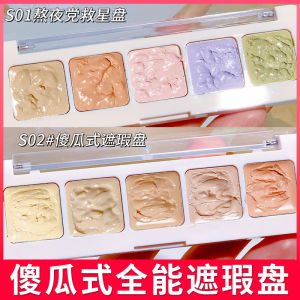 Colorful Multi-shade Concealer Palette Orange Salmon Green Cover Dark Circles Under-eye Bags Tear Groove Spots Beauty Tool