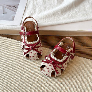 Floral Sweet Breathable Non-slip Girls Sandals
