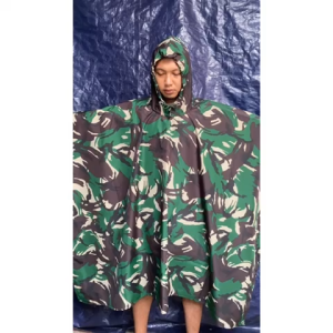 Jas Hujan Motif Loreng TNI / Ponco Loreng Murah Tebal