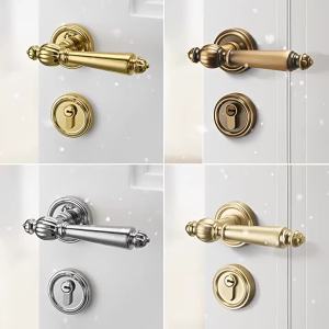 MEINWAY | Retro American French Magnetic Silent Door Handle Set