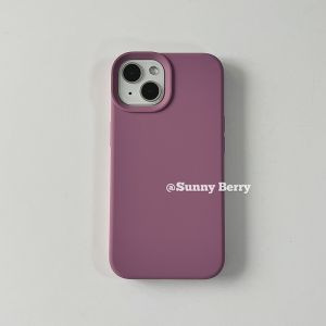 Sunflower Fruits Liquid Silicone Protective Phone Case for Apple 15 pro Max iPhone 14 Pro/13/12 Anti-Fall Simple Couple Pure Color