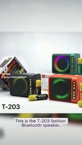 T-203 Wireless Microphone Bluetooth Speaker