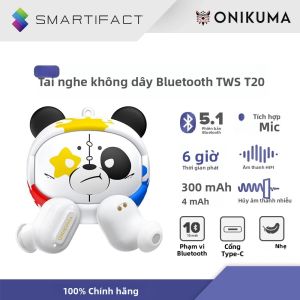Tai Nghe Không Dây ONIKUMA T20 5.3 ENC Khử Tiếng Ồn Âm Thanh Nổi HiFi Kiểu Đeo Trong Tai Có Mic Sử Dụng Công Nghệ Balanced Armature Kết Nối Có Dây