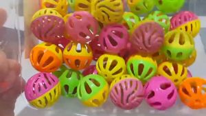 10Pcs Color Bell Ball Cat Teaser Toy for Parrots Lovebirds Parakeet Cockatiel