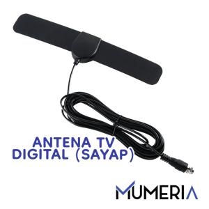 Antena TV Digital Indoor 25 DBI DVB-T2 Model Sayap Sticker Lem Tempel Dinding 4K 1080 Full HD Jernih Kualitas Tinggi Dalam Luar Ruangan Outdoor Portable