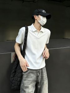 OUMULONG | V-Neck Boxy Style High Quality T-Shirt