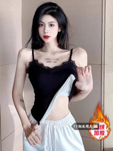 Áo Ba Lỗ Lót Lụa Dày Ấm Áp Cho Nữ Mùa Đông Thanh Lịch Thanh Lịch Không Tay Áo Lót Chất Liệu Cotton Pha Trộn Polyester