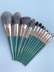 Miss Qians 12-Piece Set of Animal Hair Makeup Brushes Includes Eyeshadow Blush Powder Bronzer Eyebrow And Lip Brushes