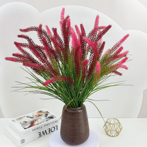 Cụm Chồn 9 Nhánh Bó Hoa Cắm Giỏ Trang Trí Tiệc. Hoa Lụa Decor