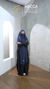 French Khimar Mecca Syari Daily Khimar Niqab Crinkle Premium Sayra Official