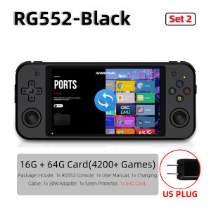 ANBERNIC RG552 Handheld Game Console 5.36‘’ IPS Screen Android Linux Dual Systems Retro Video Game Player Built in 4000+ Games