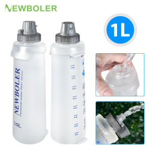 1L Folding Water Bottle TPU BPA-Free Collapsible Soft Flask Outdoor Sport Hiking Camping Running Portable Soft Water Bottle