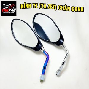Gương Kính chiếu hậu YaZ bên trái YA Z chân kính 10mm ren thuận phù hợp với nhiều dòng xe Phụ Tùng Phụ Kiện.