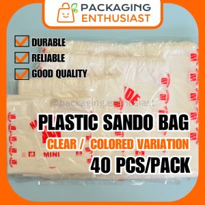 NATIONWIDE Virgin Plastic Sando Bag CLEAR / COLORED VARIATION (40 PCS/PACK)