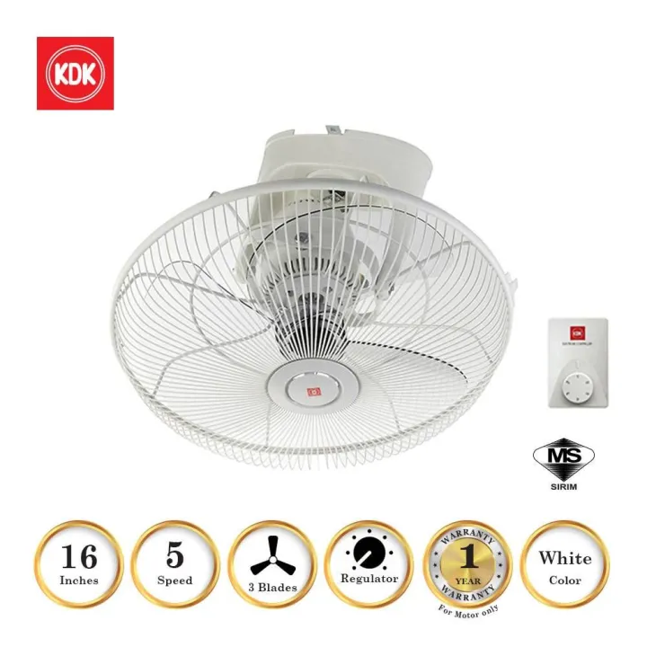 KDK KQ-409 16 Original AUTO FAN 40CM 16INCH 360 DEGREES FOR ALL ROUND COOLING