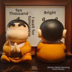 LIWAN | Merciful Shinchan Prayer Statue Cute Handheld Quirky Figurine