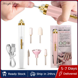 Hengfa Lina Electric Nail Drill Machine Grinder Polishing Machine Portable Mini Electric Art Pen Tools For Gel Removal 1 Set