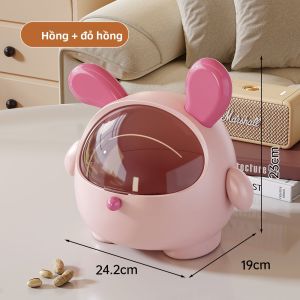 MEIZHUFU | Thùng Rác Để Bàn Dung Lượng Lớn Có Nắp