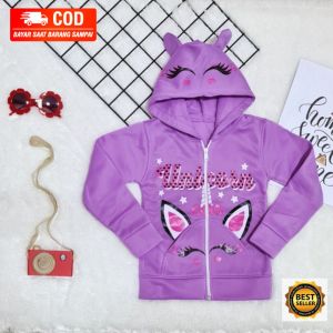 Jaket Anak Perempuan Model Unicorn Sweater Anak Cewek Pakaian Anak