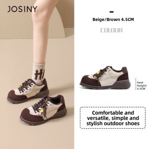 Josiny | Thick Bottomed Heeled Casual Shoes Fleece Lined
