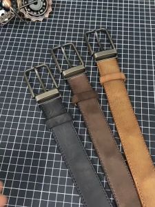 Original cowhide belt pure cowhide washed mens belt leather youth pin buckle belt original leather men and women belt Natural skin belt without interlayer