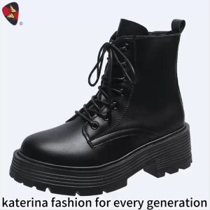 Katerina Fashion Korean Ankle Zipper Boots Shoes For Women #K-378