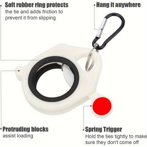 Zipper Zip Tie - Lightweight Plastic Cable Tie Bracket Reusable Cable Tie Storage Bag Fluorescent Efficient Cable Management
