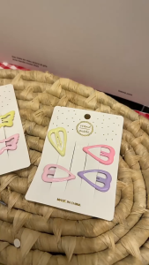 LD-C1288 Jepit Rambut Anak Isi 4 PCS Warna Warni / Jepit Tiptop Mini Bentuk Lucu / Hair Pin Jepitan