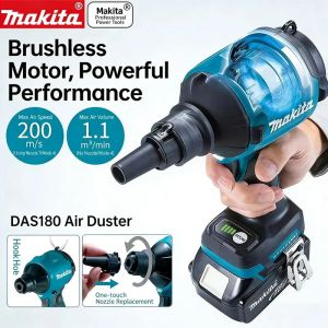 Makita | Makita DAS180 18V BL Cordless Air Duster High Velocity Dust Blower Tool For Workshop Equipment Deep Cleaning Work