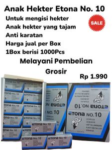 Anak Hekter/ Isian Hekter/ Staples Merek Etona No. 10 1000pcs x 20box