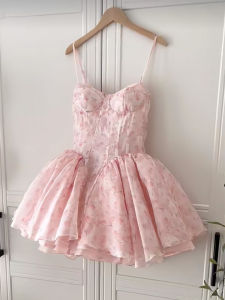 Gentle Sweet Slimming Printed Halter Dress