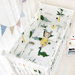 Pure Cotton Baby Bedding Set Child Safety Bed Enclosure Soft Plush Barrier Cloth One-Piece Removable And Washable