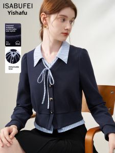 isabufei | Elegant Fake Two-Piece Knit T-Shirt