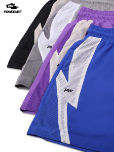 Powolves American Basketball Sports Shorts Mens Summer Training Quick Dry Mesh Four Quarter Pants Womens Trendy Trousers
