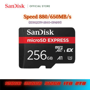 Sandisk/ 128GB / 256GB / 512GB / 1TB / 2TB TF (MicroSD Express) การ์ดความจำการอ่าน Speed880MB/S รองรับหลายอุปกรณ์