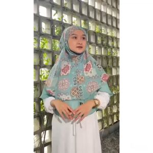 Koyu Hijab Bergo Motif Nashwa 2 Layer