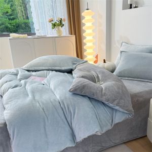 Double-sided Fleece Flannel Bedding Set Four Pieces