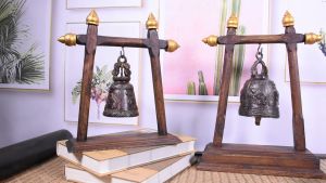 เฟอร์นิเจอร์ไม้เนื้อแข็งนูนไม้ช้างทองแดงกระดิ่งประดับงานฝีมือ เครื่องประดับสร้างสรรค์ เครื่องประดับร้านค้า ตกแต่งห้องนั่งเล่น เครื่องประดับระฆังช้าง