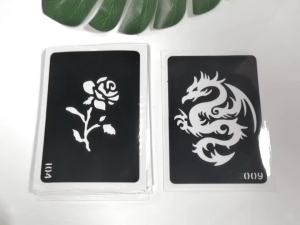 10/20 Mixed Design Tattoo Stencils for Body Painting Airbrush Glitter Template Kids Flower Butterfly Henna Tattoo Stencil