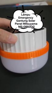 Lampu Emergency Gantung solar panel 60W IP65 Mitsuyama MS-0860DC - lampu tenda bulat model bakpau