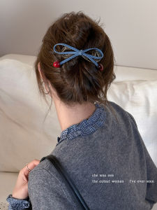 กิ๊บติดผมรูปหัวใจสีแดง ทรงมัดผมสไตล์เดนิม สำหรับผู้หญิง กิ๊บติดผมรูปผีเสื้อ ทรงมัดผมแบบอเนกประสงค์ ทรงหัวปลาฉลาม ที่คาดผมแบบอเนกประสงค์