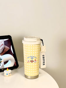 Cốc Giữ Nhiệt Bằng Thép Không Gỉ 316 Có Ống Hút Cốc Nước Đi Kèm Tay Cầm Dễ Thương Cho Học Sinh Cốc Đựng Cà Phê Di Động Cho Nữ