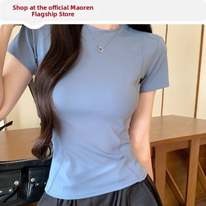 MiiOW | Moisture Wicking Pink T-shirt Female Summer Slimming Fitness