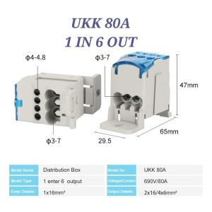 Distribution Box Din Rail Terminal Block Junction Box 80A 125A 160A 250A 400A 500A Kotak Penyambung Kabel