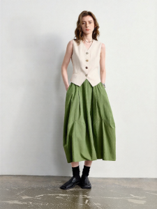 Toyouth | Áo Vest Nữ Ngắn Tay Phong Cách Cổ Điển từ Lyocell và Vải Linen