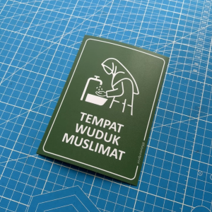 Tempat Wuduk Wudhu Wudu Muslimin Muslimat. Sticker Sign Signage Label. Toilet Tandas Lelaki Perempuan Wanita Wash Clean
