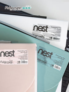 Multi-Layer Accordion File Folder A4 Document Holder Simple Handheld Storage Bag Business Briefcase with Birds Nest Pattern