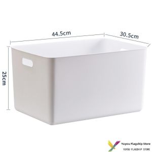 YUYOU | Heavy Duty White Plastic Storage Box Rectangular