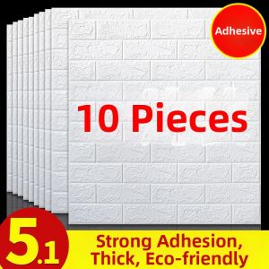 SONGE | Self Adhesive 3D Brick Pattern Wallpaper Waterproof Moisture Resistant Washable Impact Resistant Thick Eco Friendly Foam Wall Sticker for Home Decor